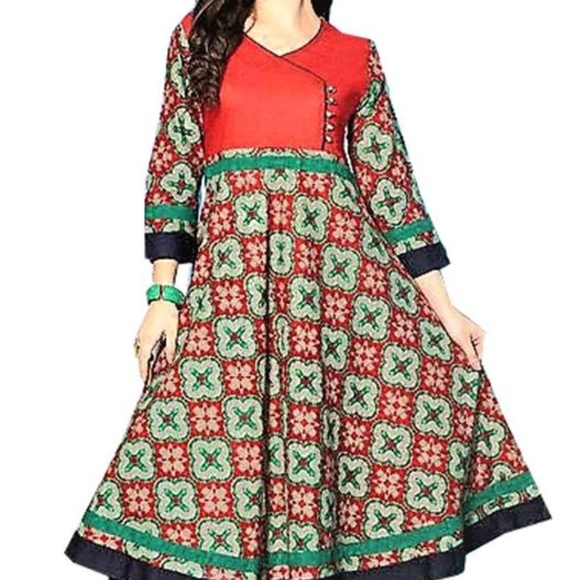 Authentic Anarkali Kurta - Indian Dress Size XXL Fits XL NWOT - Picture 1 of 6